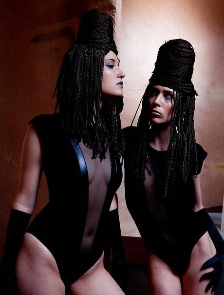 Excellent lesbians Aiden Ashley and Kimberly Kane in cosplay costume licking tight pussies during hot lesbian sex 